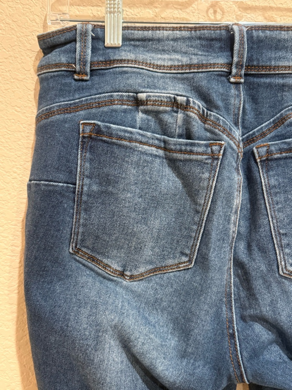 Wax Jean Size 14 High Rise Distressed Push Up Skinny Butt I Love You Jeans GUC - Picture 11 of 16